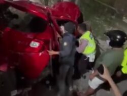 Honda Brio Terbalik di Oesapa Barat, Satu Perempuan Tewas dan Lima Luka-Luka