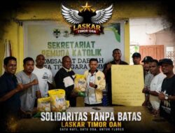 Dari Timor untuk Flores, Laskar Timor Oan Salurkan Beras bagi Korban Gempa
