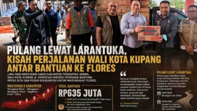 Pulang Lewat Larantuka, Kisah Perjalanan Wali Kota Kupang Antar Bantuan ke Flores