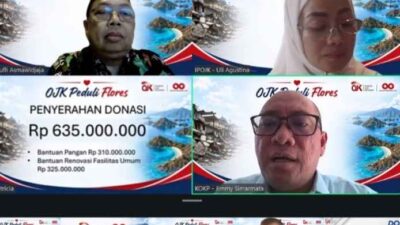 OJK Salurkan Bantuan Rp635 Juta untuk Warga Terdampak Gempa Flores